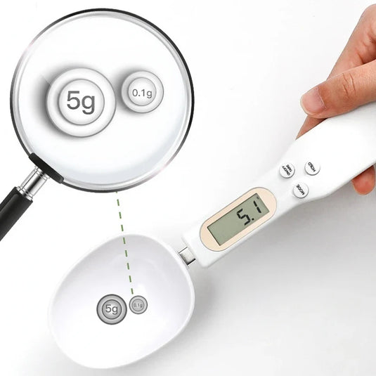 Electronic kitchen weight measuring spoon